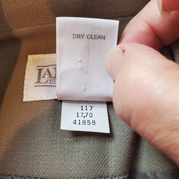 LANDS END SZ 8 Women 100% Wool Tan Khaki Single-Breasted Tailored Classic Blazer - Picture 9 of 11